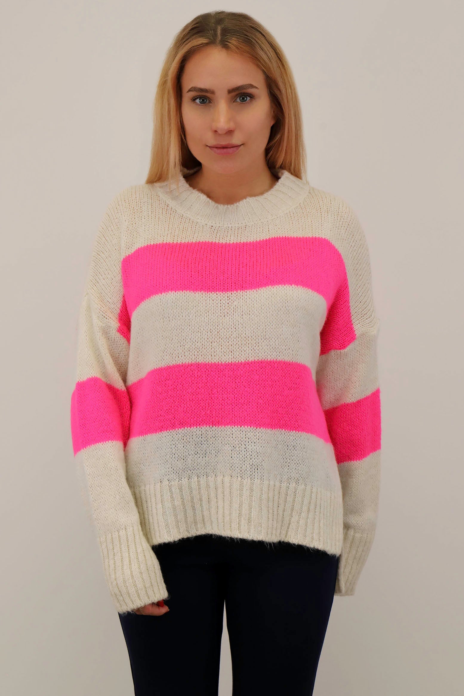 Pullover "Riga" - Beige/Pink