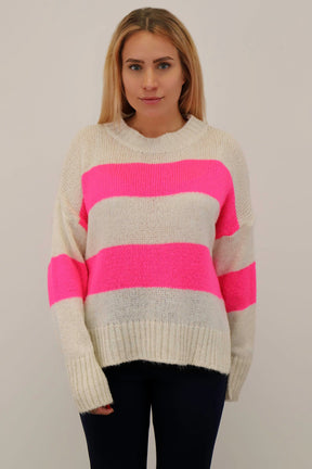 Pullover "Riga" - Beige/Pink
