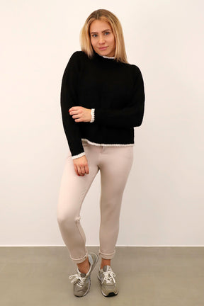 Pullover Stehkragen - Schwarz