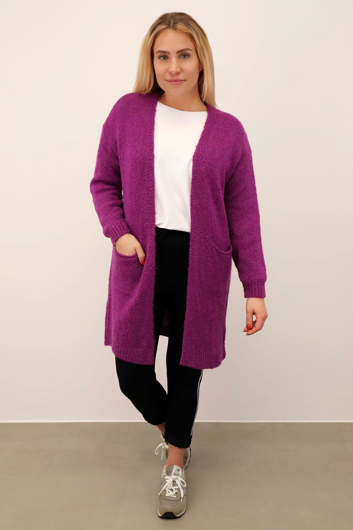 Strickjacke "Mailand" - Beere
