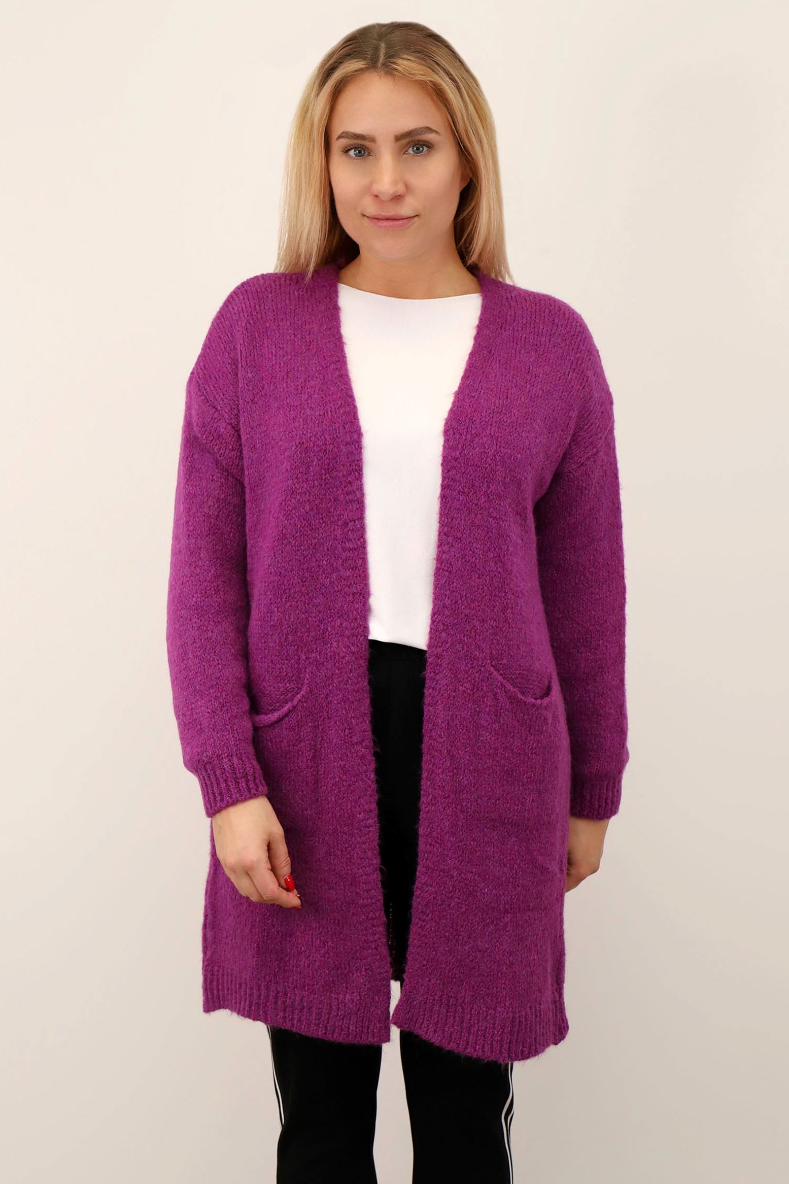 Strickjacke "Mailand" - Beere