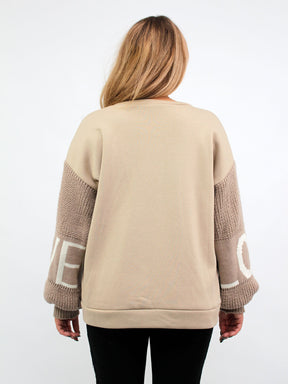 Pullover "Love" - Beige